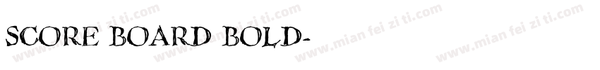 Score Board Bold字体转换